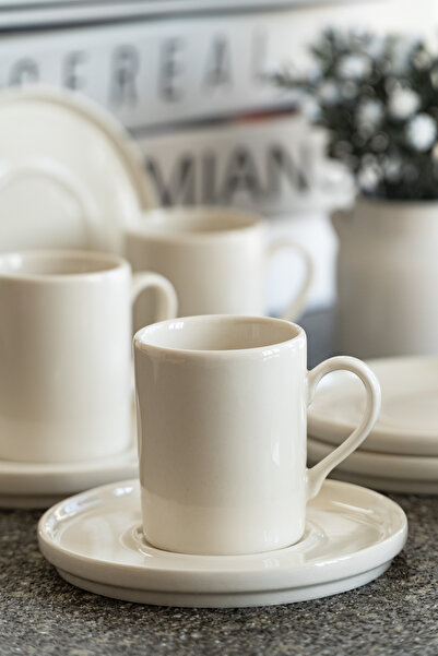 Heda Porselen Rüya 12 Parça 6 Kişilik Porselen Kahve Fincan Takımı