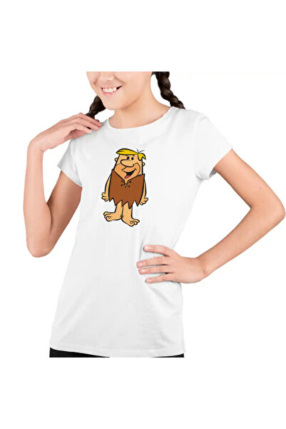 OEM Tricou Copii Fete Familia Flintstone Barney Rubble Epoca de Piatra