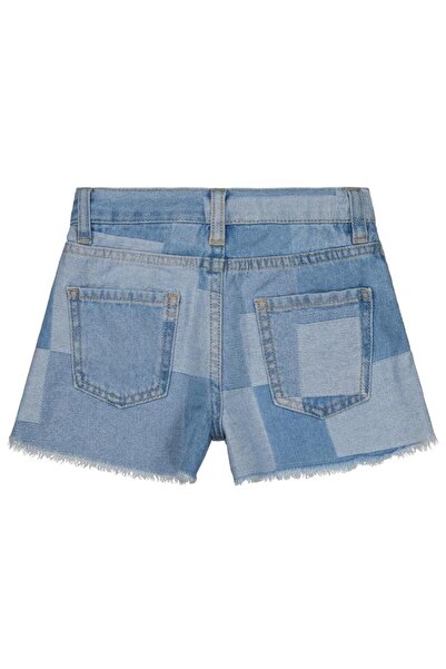 Civil Girls Plaid Patterned Shorts for Ages 2-5 - Blue 5-6 Years