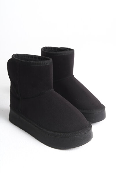 Moda Lime Cizme pentru copii din piele intoarsa ultra calduroasa, cu talpa inalta, calduroasa, usor de purtat, cu velcro