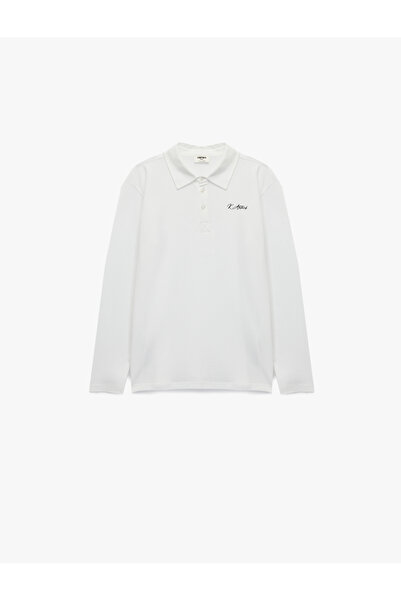 Koton Cotton Long Sleeve Ataturk Printed Polo Neck T-Shirt