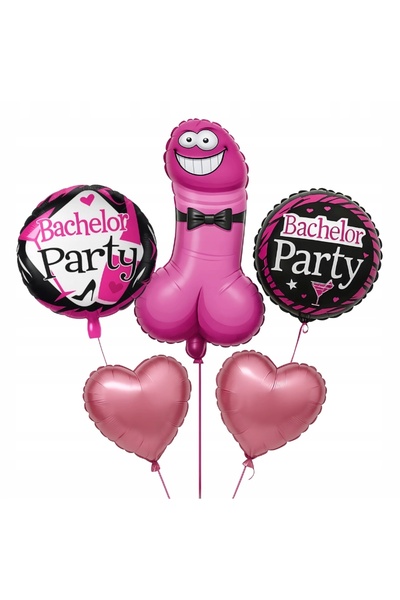 zola Set 5 baloane pentru Petrecerea burlacitelor, Zola, diferite marimi, roz...