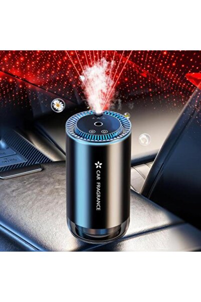 Al Rayyan Sports معطر جو ذكي للسيارة - موزع زيوت عطرية أوتوماتيكي قابل لإعادة الشحن مع جهاز عرض ضوء النجوم