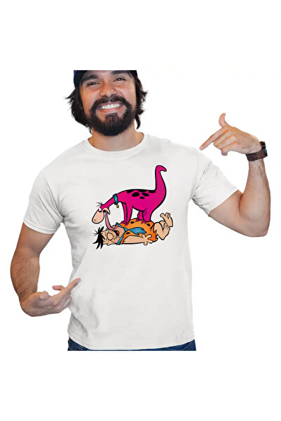 OEM Tricou Barbati Familia Flintstone Dino Fred Dinozaur Catel