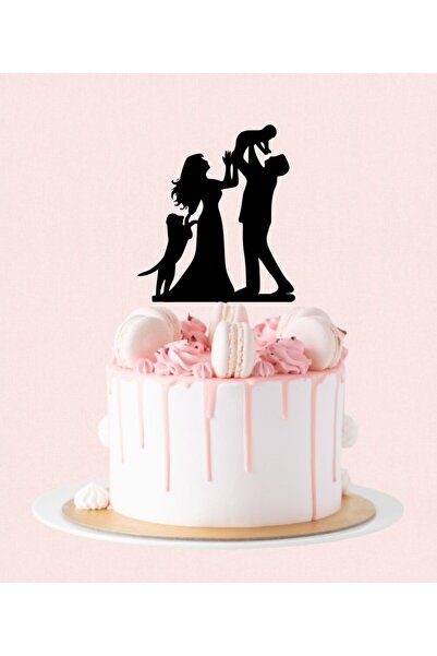 Bloom Atelier Cake Topper Nunta, Miri Copil Caine, plexiglas negru