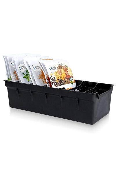 Other Pojemnik organizator cu przyprawy czarny 30x13x8 cm