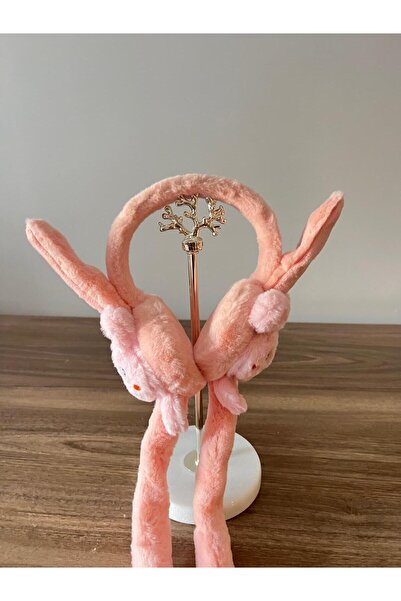 zyc Women/Girls Moving and Sound Rabbit Ear Plush Headphones