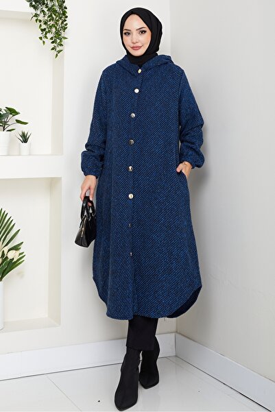 Bestenur Λεπτομέρεια γραμμής με κουκούλα Καπέλο Καστανό 1634 - Ινδικό