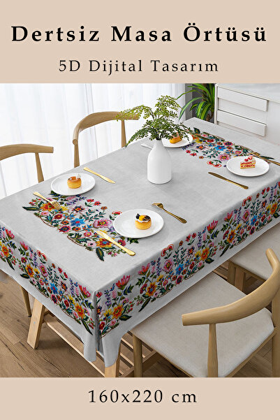 MonoHome Față de masă cu fructe Design digital 5D - Țesătură fără încordări Flori de piersică