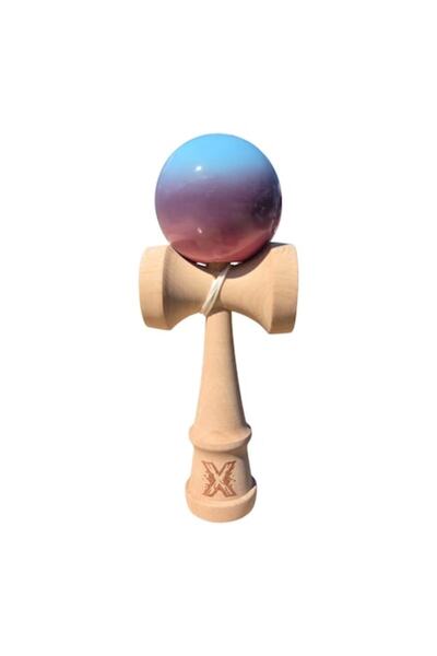 LEIBOO Kendama profesională, lemn, bilă adezivă SUPER STICK, 18 cm, gradient ...