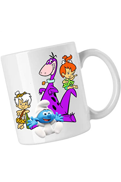 OEM Flintstone Family Mug Dino Baby Smurf Pebbles Bamm Bamm