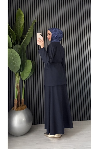 Molly Nelly Women's Lace Detailed Jacket Skirt Hijab Set