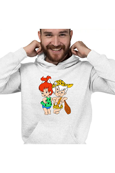 OEM Ανδρική Μπλούζα Φούτερ The Flintstones Bamm Bamm Pebbles Babies Stone Age