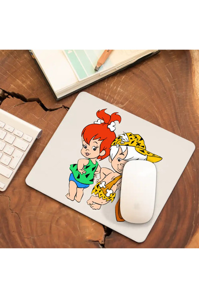 OEM Mousepad Familia Flintstone Bamm Bamm Pebbles Bebelusi Epoca de Piatra