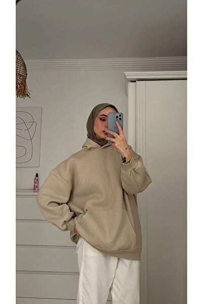 Flaubert Hanorac cu glugă pentru femei, supradimensionat, model TESETTÜR tricou