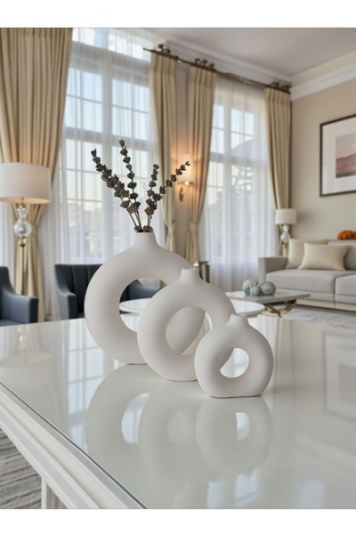 şık raf Dekoratif obje vazo salon ofis ev dekorasyonu