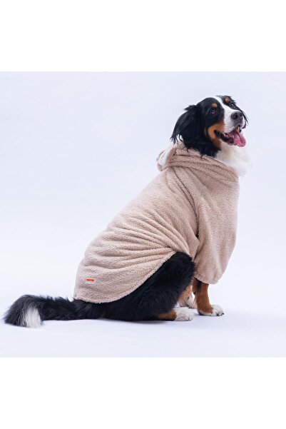 Pawstar Bej Lucca Teddy Hoodie Ayı Kulaklı Peluş Orta Büyük Irklar Köpek Kıyafeti Köpek Sweati