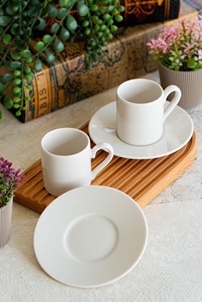 Heda Porselen Hayal 4 Piece 2 Person Porcelain Coffee Cup Set