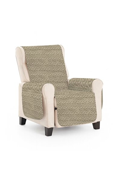 PATONE Armchair cover, quilted, 177x60cm, pale cream