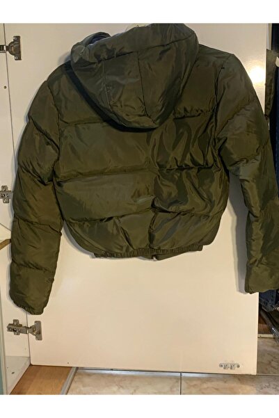 DSN Kadın Kapüşonlu Şişme Mont – Haki Yeşil