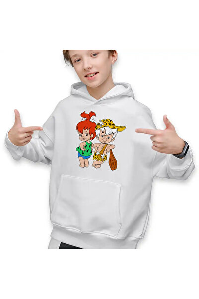 OEM Hanorac Copii Baieti Familia Flintstone Bamm Bamm Pebbles Bebelusi Epoca ...