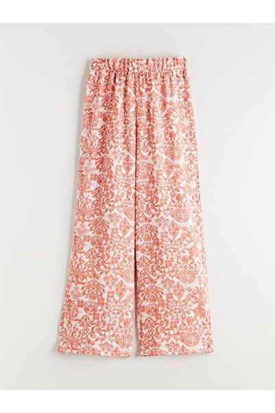 LC Waikiki LCW Kids Patterned Girl's Trousers with Elastic Waist