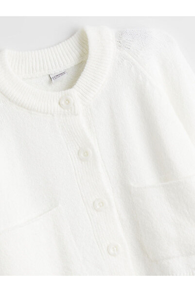 LC Waikiki New Season Crew Neck Girl's Knitwear Cardigan