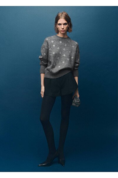 MANGO Woman Kristal taş detaylı kazak