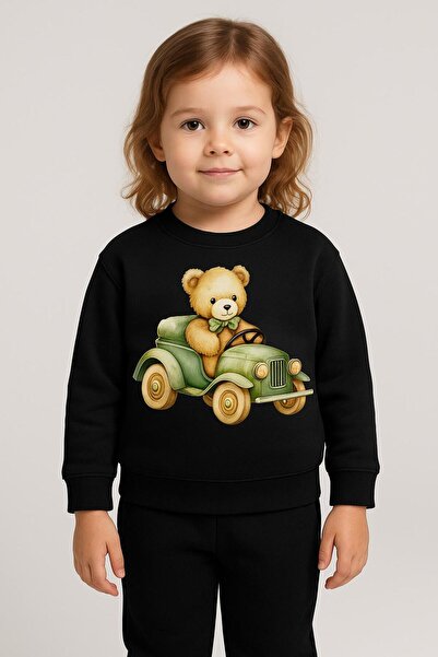 playwear Ursuleț drăguț care conduce un tractor, cu gâtul tip bicicletă, hano...