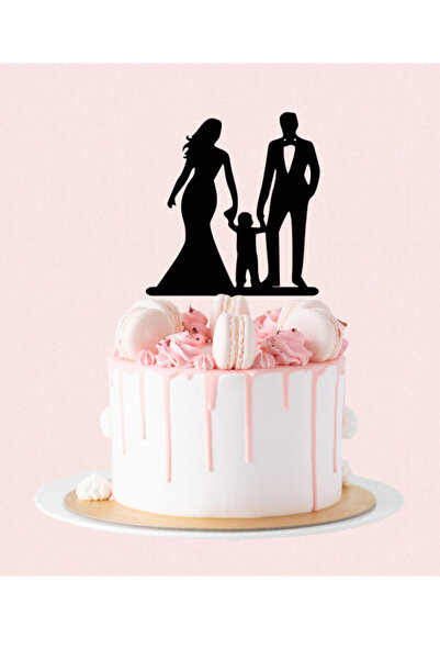 Bloom Atelier Cake Topper Tort Nunta, Miri Copil, Plexiglas Negru