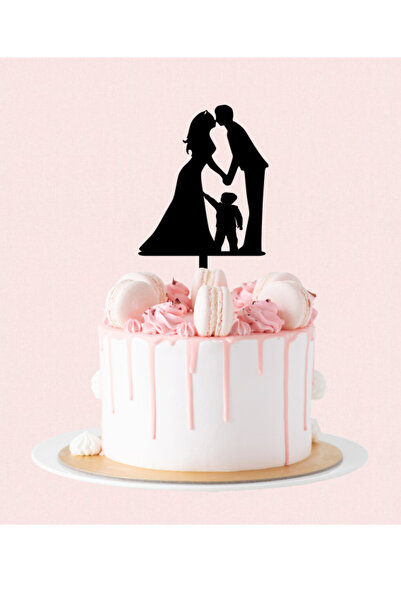 Bloom Atelier Cake Topper Nunta, Miri Baietel, Plexiglas Negru