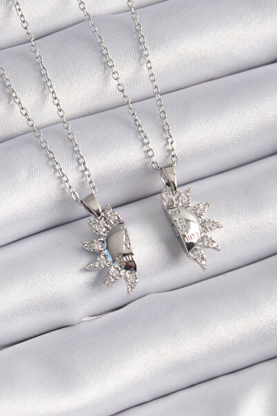 Skygo 316L الصلب الفضة اللون الزركون حجر الشمس نموذج معالجة حروف التفاصيل قلا...