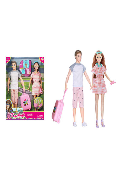 TSUMAB Kaibibi Travel Couple Doll Set – Vacation Playset with Accessories