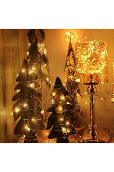 OEM Set of 6 Battery LED Strings, Christmas Lights, 2m, 20LEDs, Flexible Silver Wire, Waterproof, Indoor