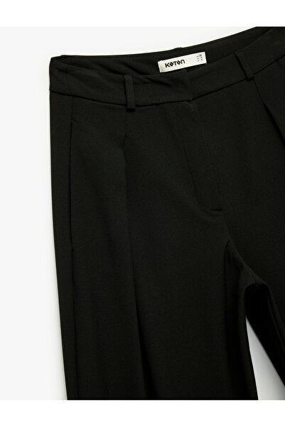 Koton Cepli Pile Detaylı Geniş Paça Kumaş Palazzo Pantolon