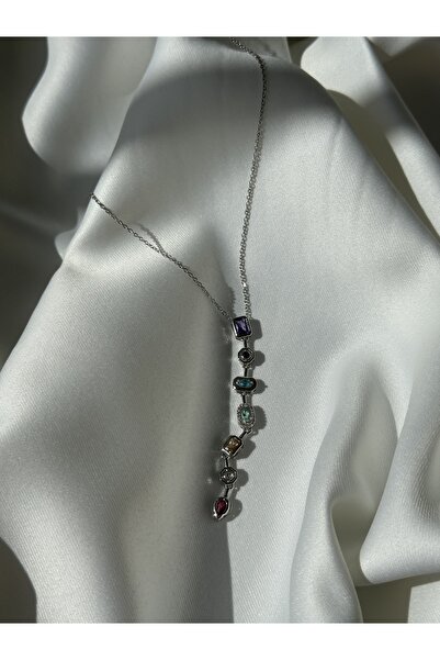 NB STEELORA Zircon Stone 7 Element Figured Y Necklace
