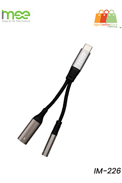 iMee IM-226 محول صوت 2 في 1 من USB-C إلى 3.5 مم، شحن من النوع C وموزع موسيقى