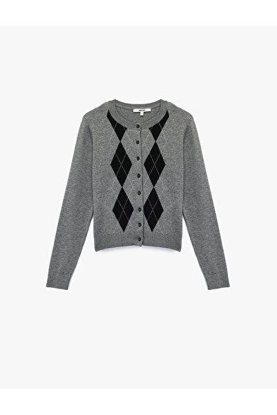 Koton Gray Women's Cardigan 6Wak90144Ht