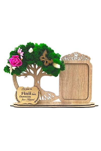 OEM Ramă foto decorativă cu copacul vieții și licheni, cadou personalizat pen...