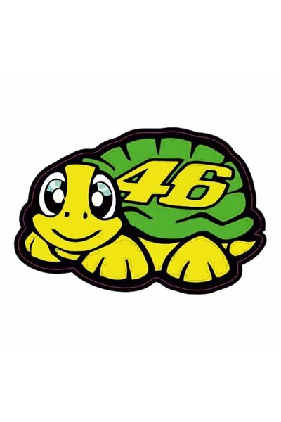 Generic Brand Embossed 46 Engine and Car Sticker, Size 6X9 cm
