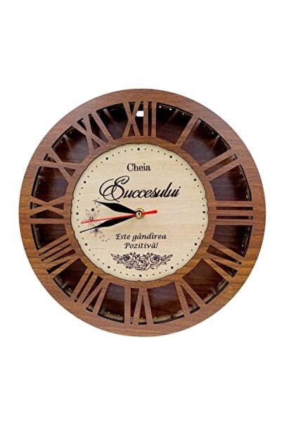 OEM Wall clock, personalized gift with message for Teacher, 40cm, walnut