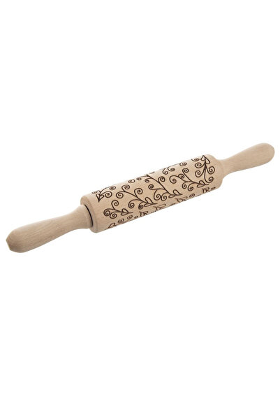 Other Wałek do ciasta dekoracyjny drewniany obrotowy łodygi 33 cm