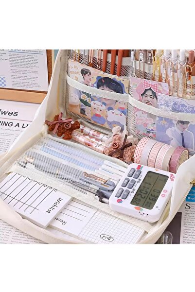 synshop Kawaii Extra Широка місткість Канава Тканина Багатосекційна Велика ручка Ручка Коробка Подорожня сумка