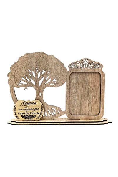 OEM Ramă foto blank — Inimă și Copacul Vieții cu mesaj standard de nuntă, cad...