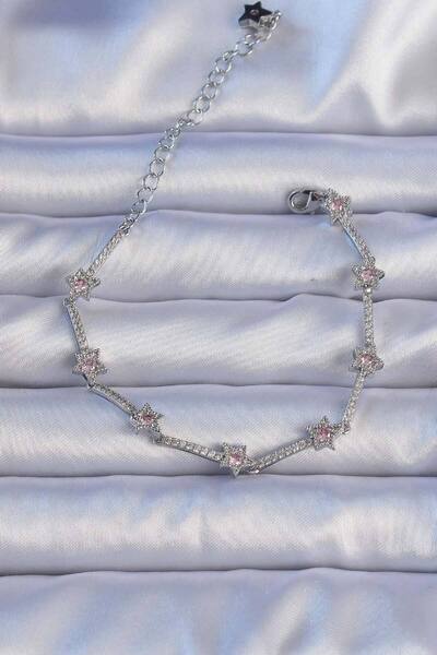 Skygo Vip Series Brass Silver Color Zircon Stone Star Model Bracelet - Tj-Bb6300