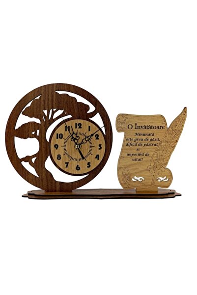 OEM Ceas decorativ blank din lemn bonsai pentru învatatoare, 30x20 cm, cadou ...