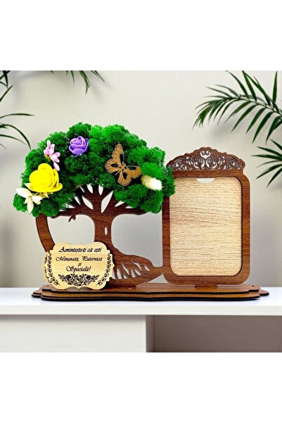 OEM Tree of Life photo frame, lichens and message for Mother/Wife/Friend/NASA/sister/grandmother/woman—30x18 cm