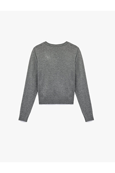 Koton Gray Women's Cardigan 6Wak90144Ht