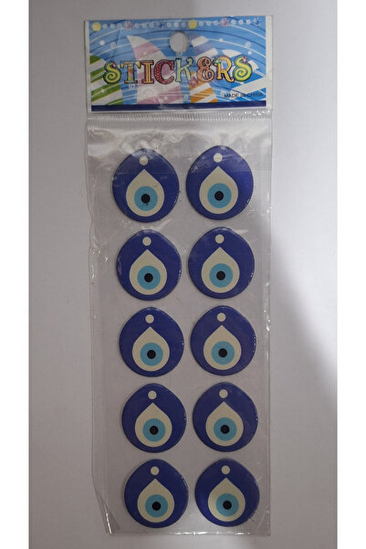 abnturk Ambalaj Boyutu 21*7cm Nazar Boncuğu Stickeri Yerli Üretim 1. Kalite M...