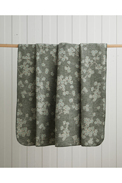 English Home Retro Leaf Pamuklu Tek Kişilik Battaniye 150x200 cm Haki